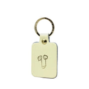 Willy Leather Key Fob - Cream
