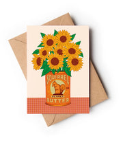 Sunflowers Vintage Tin Card