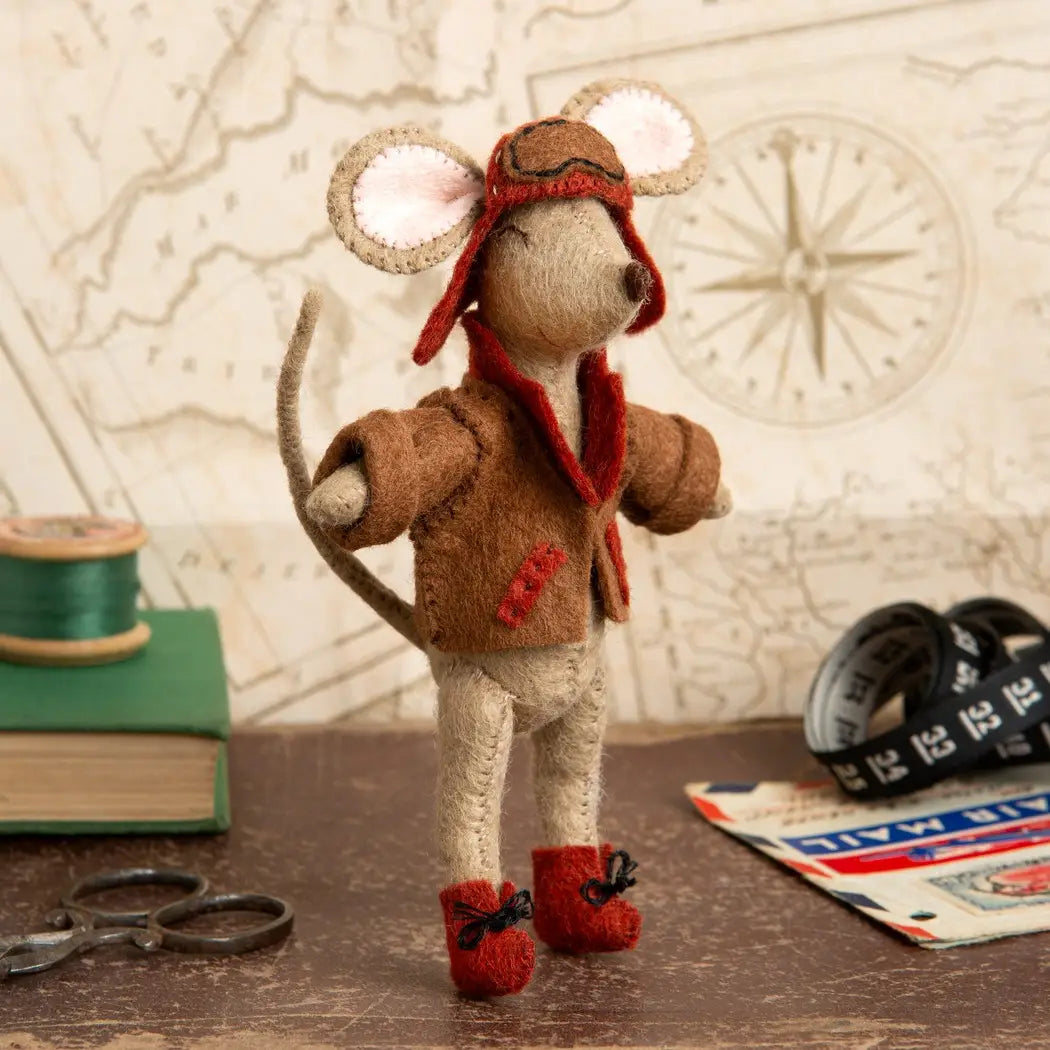 Mini Felt Craft Kit - Little Mouse The Aviator