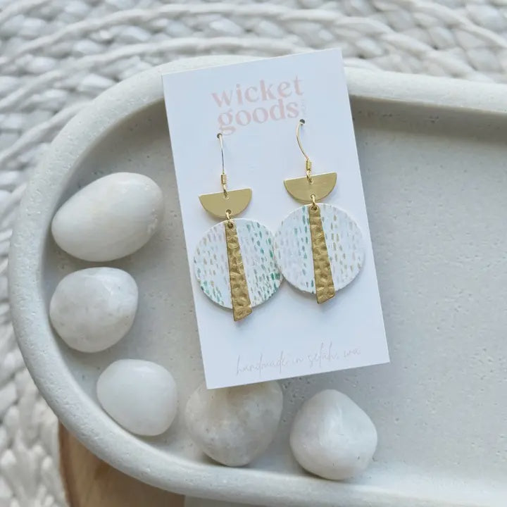 Crest Drop Earrings - Alpine Fleck