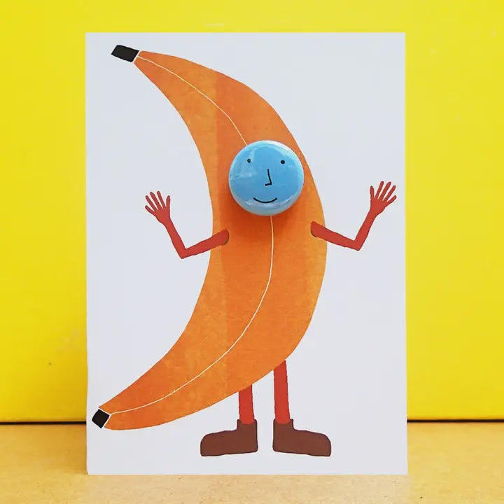 Card With Badge - Banana Costume