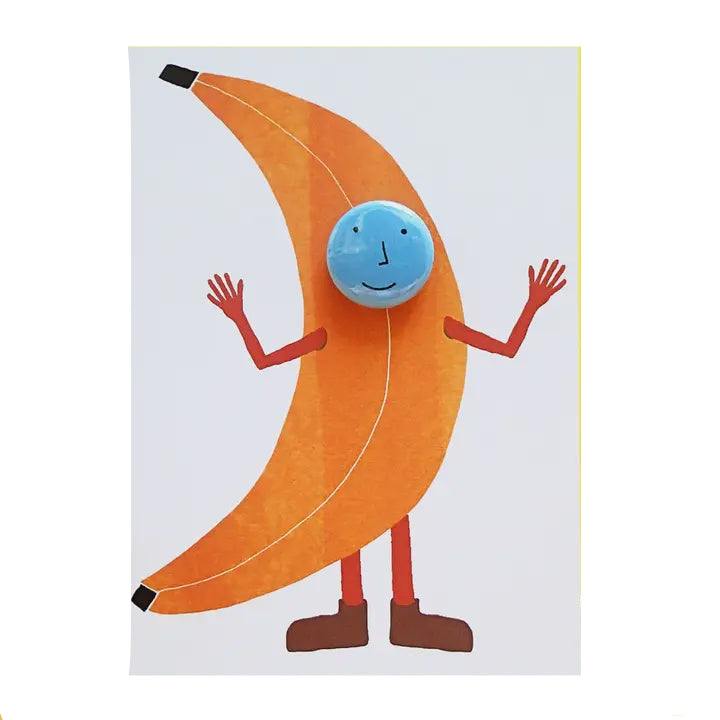 Card With Badge - Banana Costume