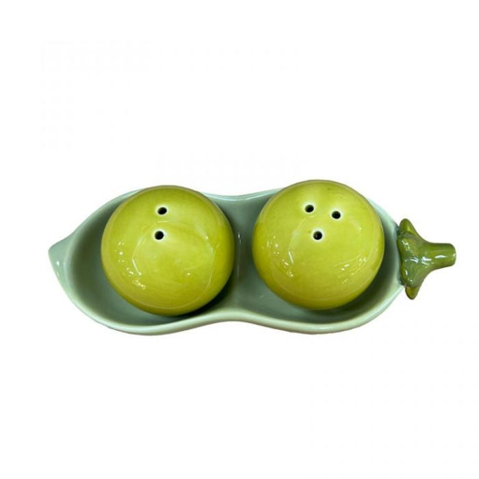Patch Peas 3 Piece Ceramic Salt & Pepper Set