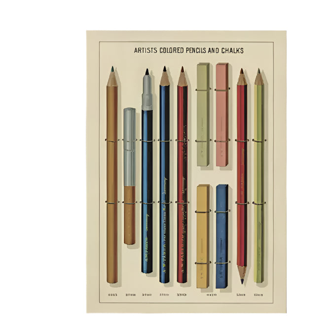 Artisits Coloured Pencils and Chalks Card