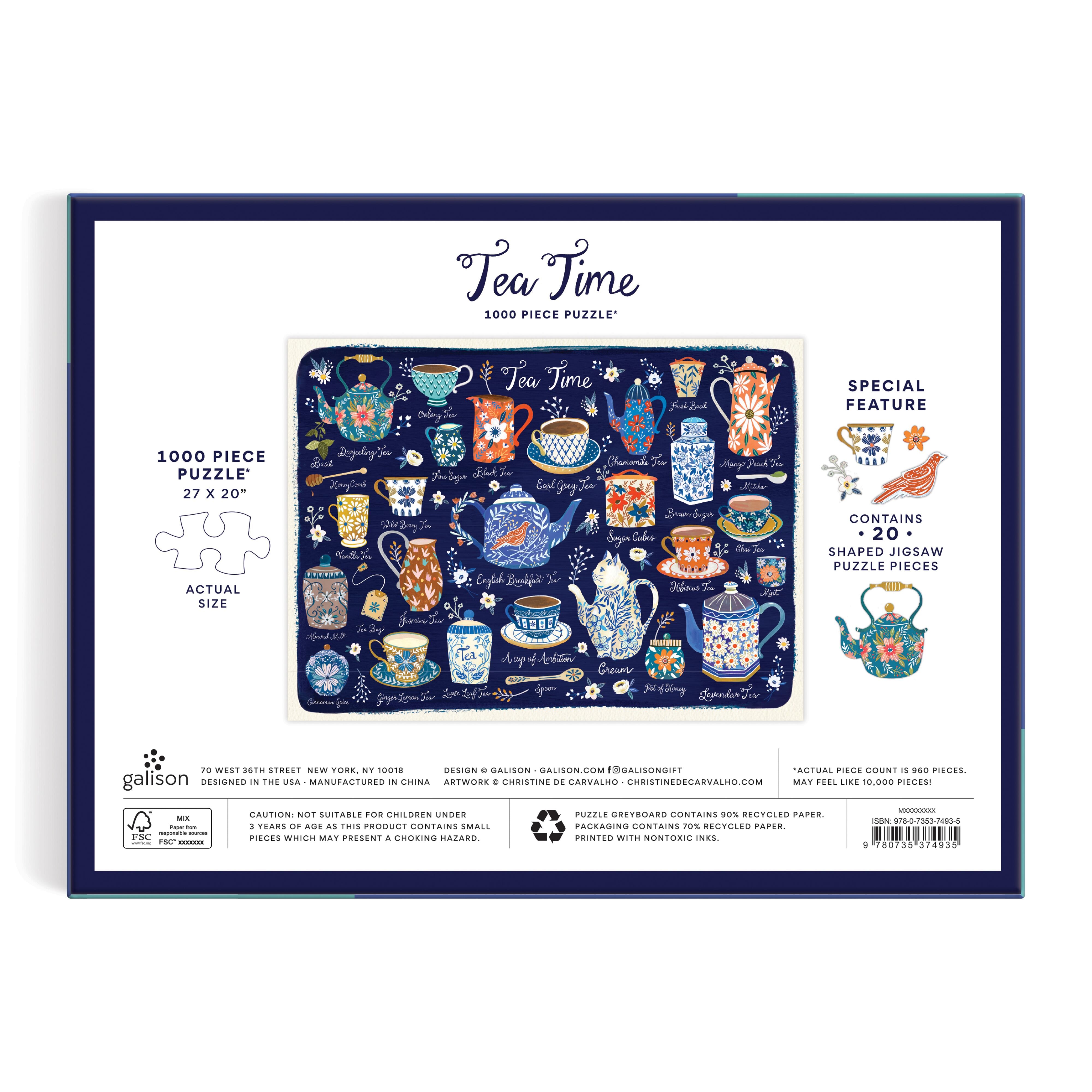 1000 pc Puzzle - Tea Time with Shaped Pieces