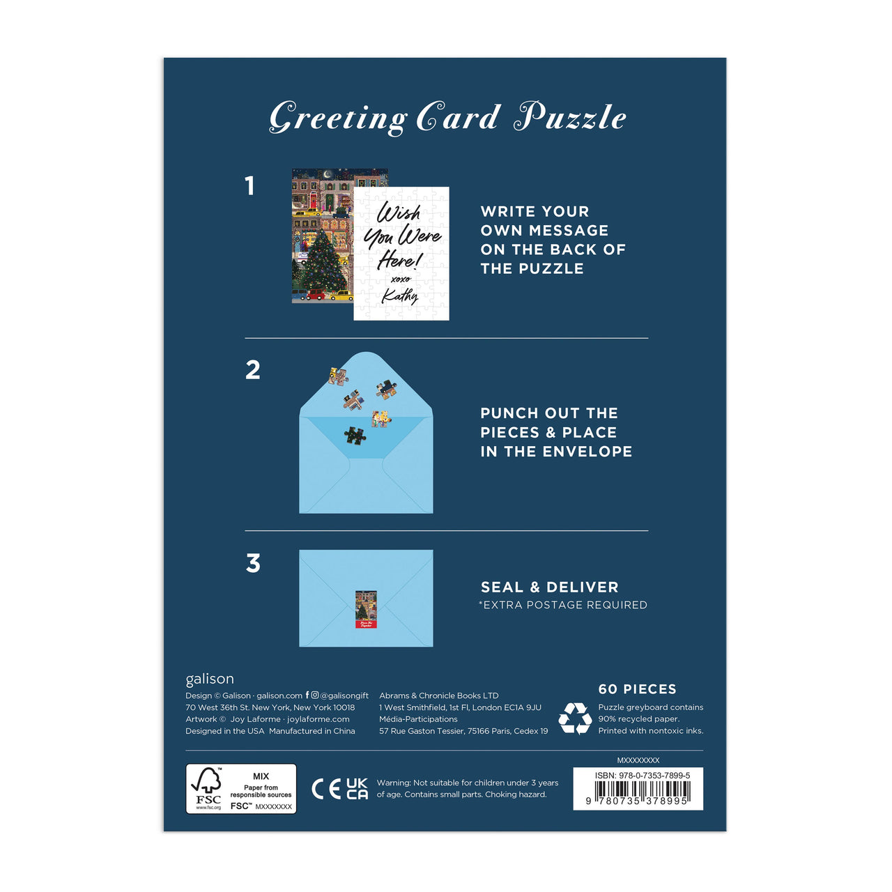 Winter Lights Puzzle Greeting Card