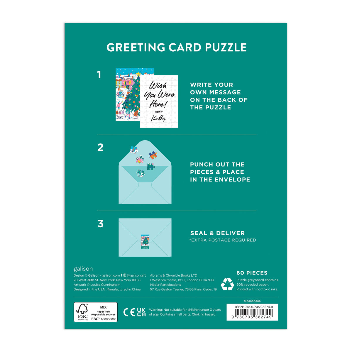 Puzzle Greeting Card - Merry & Bright