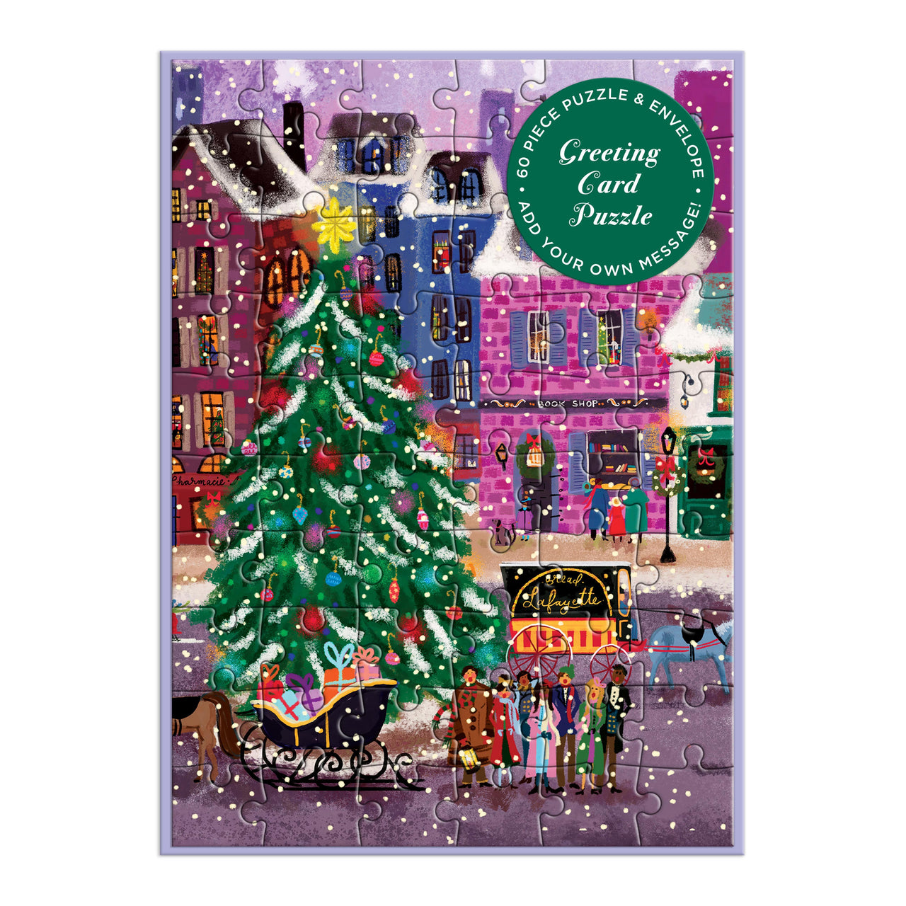 Christmas Square Puzzle Greeting Card