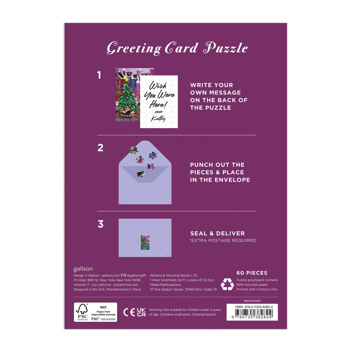 Puzzle Greeting Card - Christmas Square