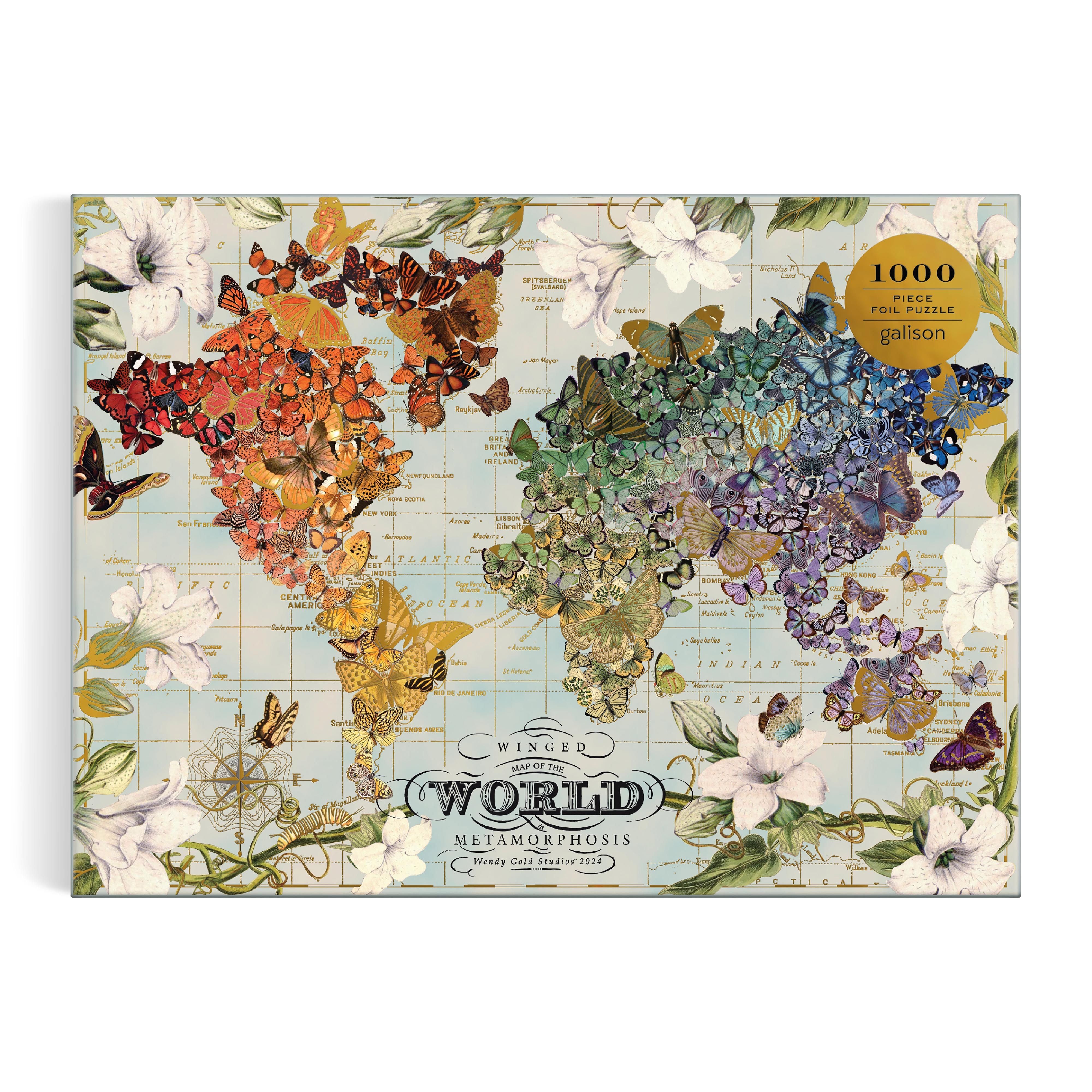 1000pc Foil Puzzle - Wendy Gold Winged Metamorphosis