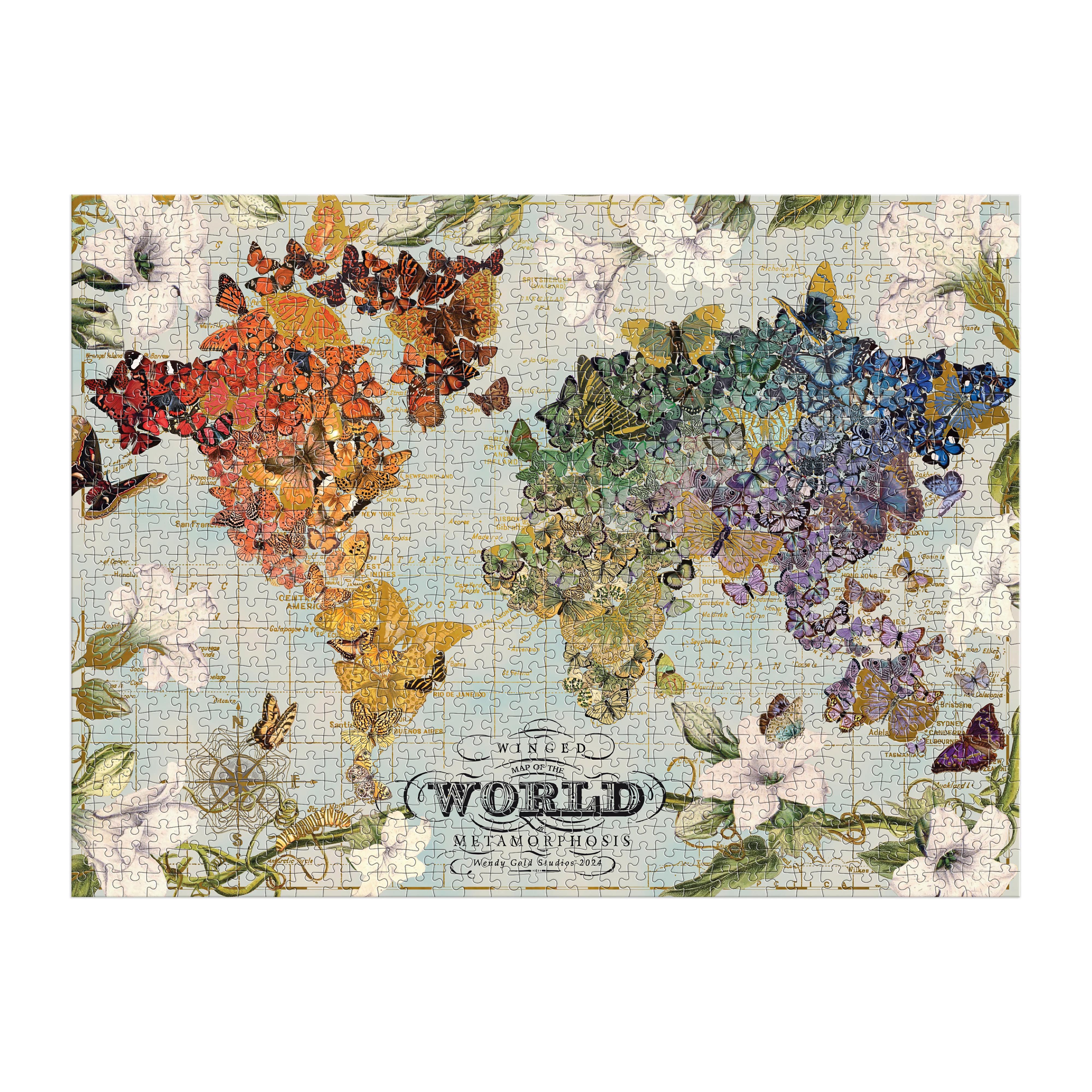 1000pc Foil Puzzle - Wendy Gold Winged Metamorphosis