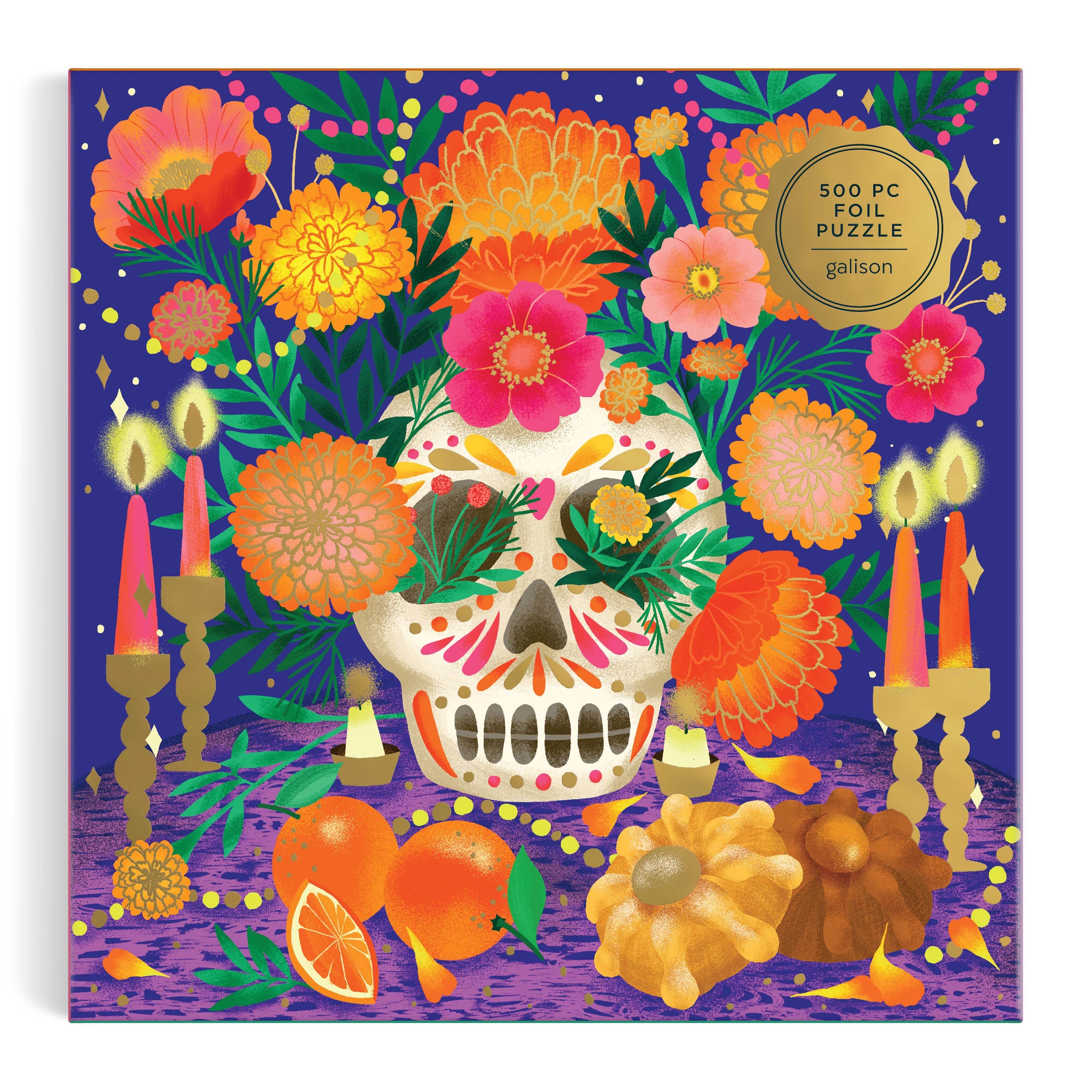 500pc Foil Puzzle - Ofrenda del Dia de Muertos