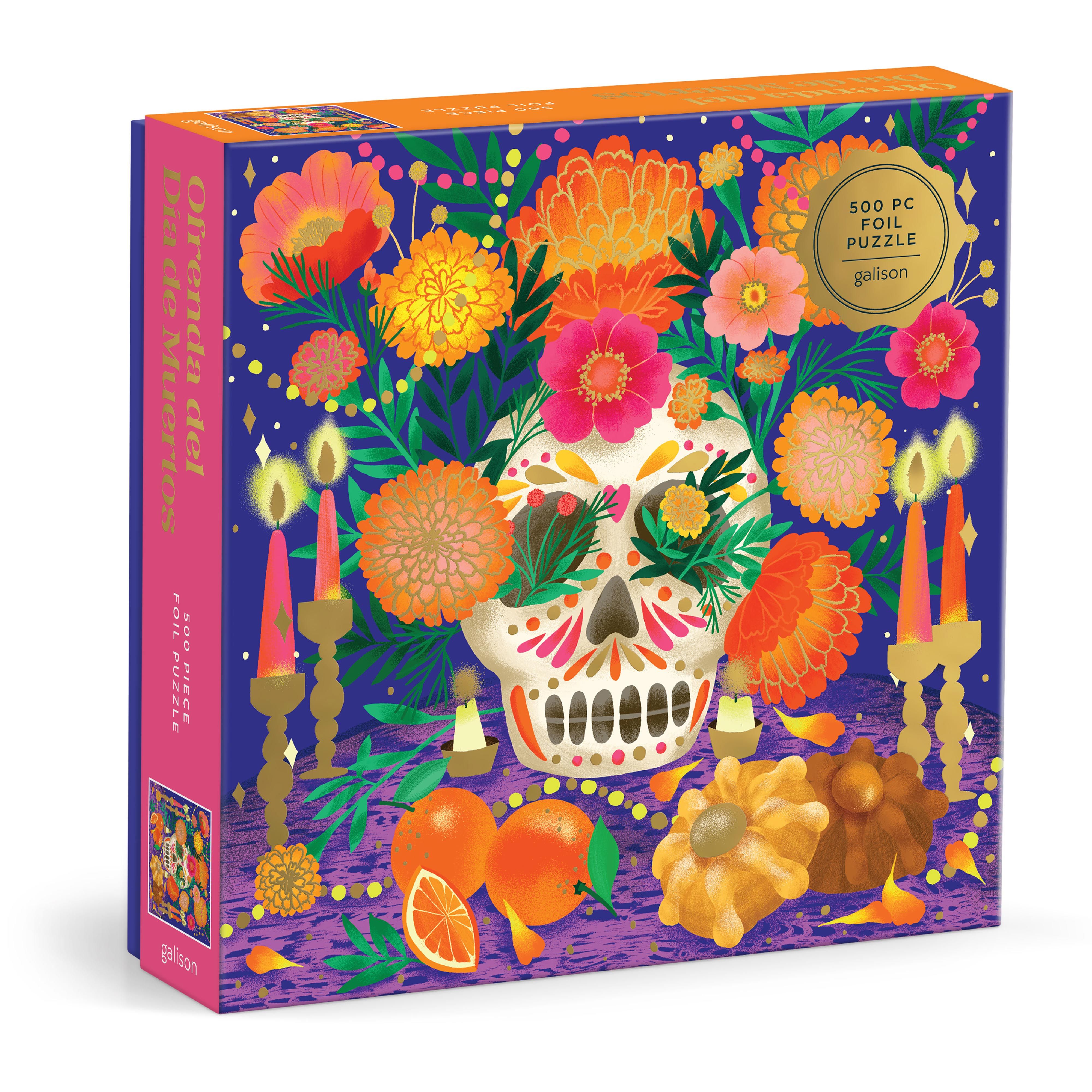 500pc Foil Puzzle - Ofrenda del Dia de Muertos