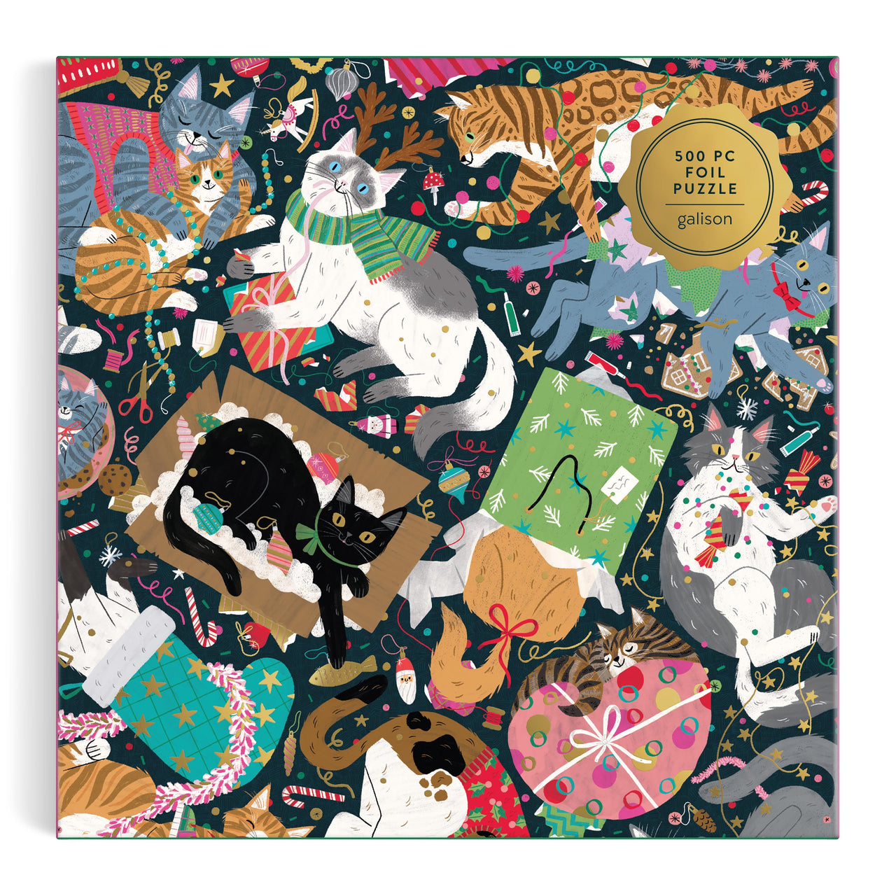 500pc Foil Puzzle - Catmas Chaos