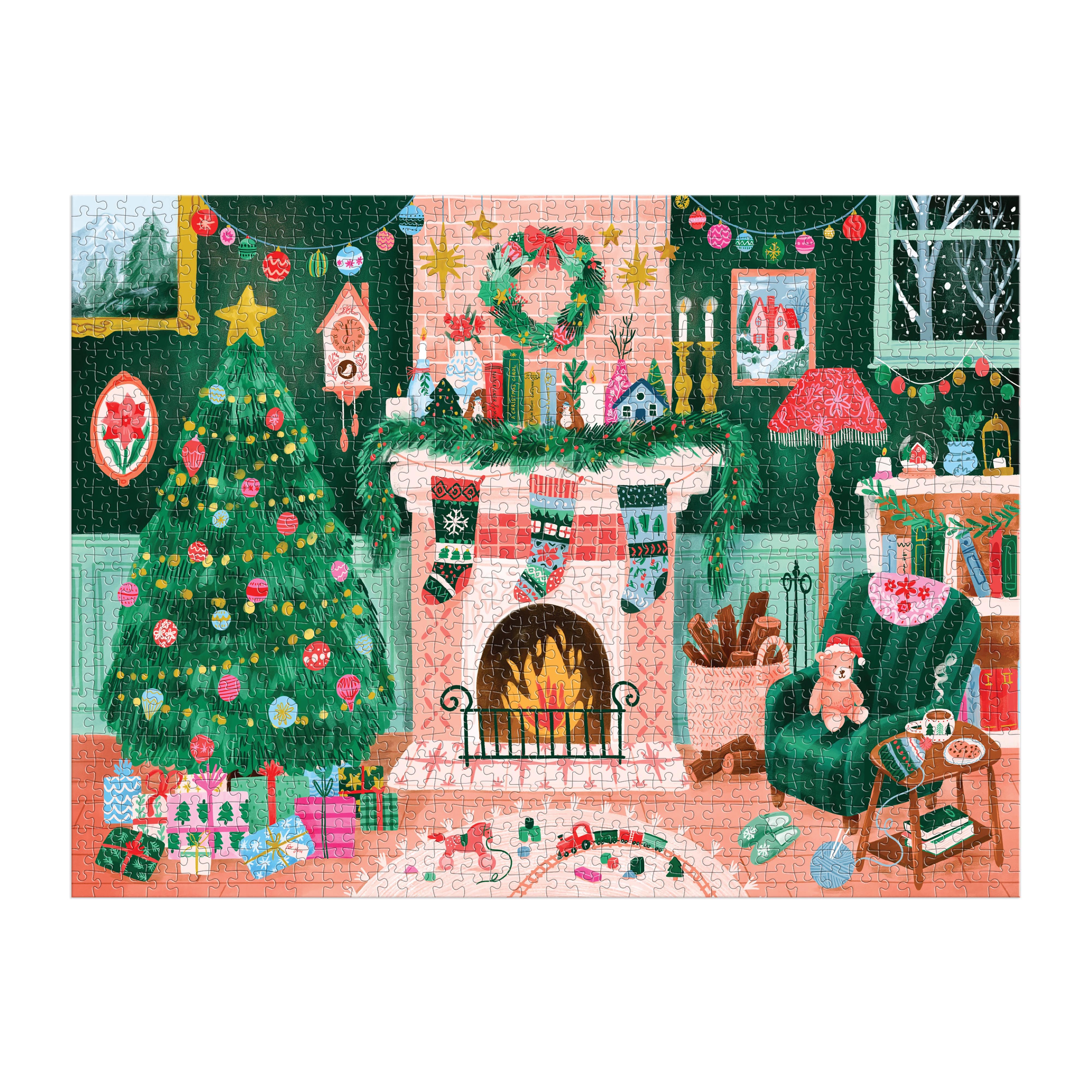 1000pc Puzzle - Cozy by the Fireplace