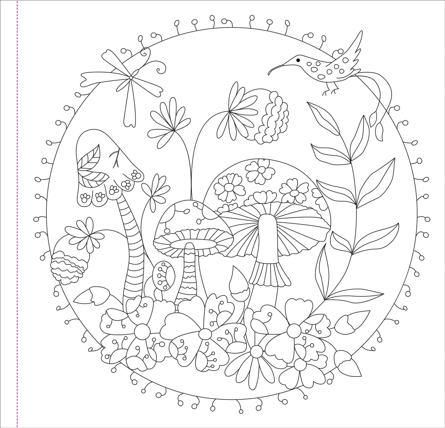 Artist's Colouring Book - Mushrooms