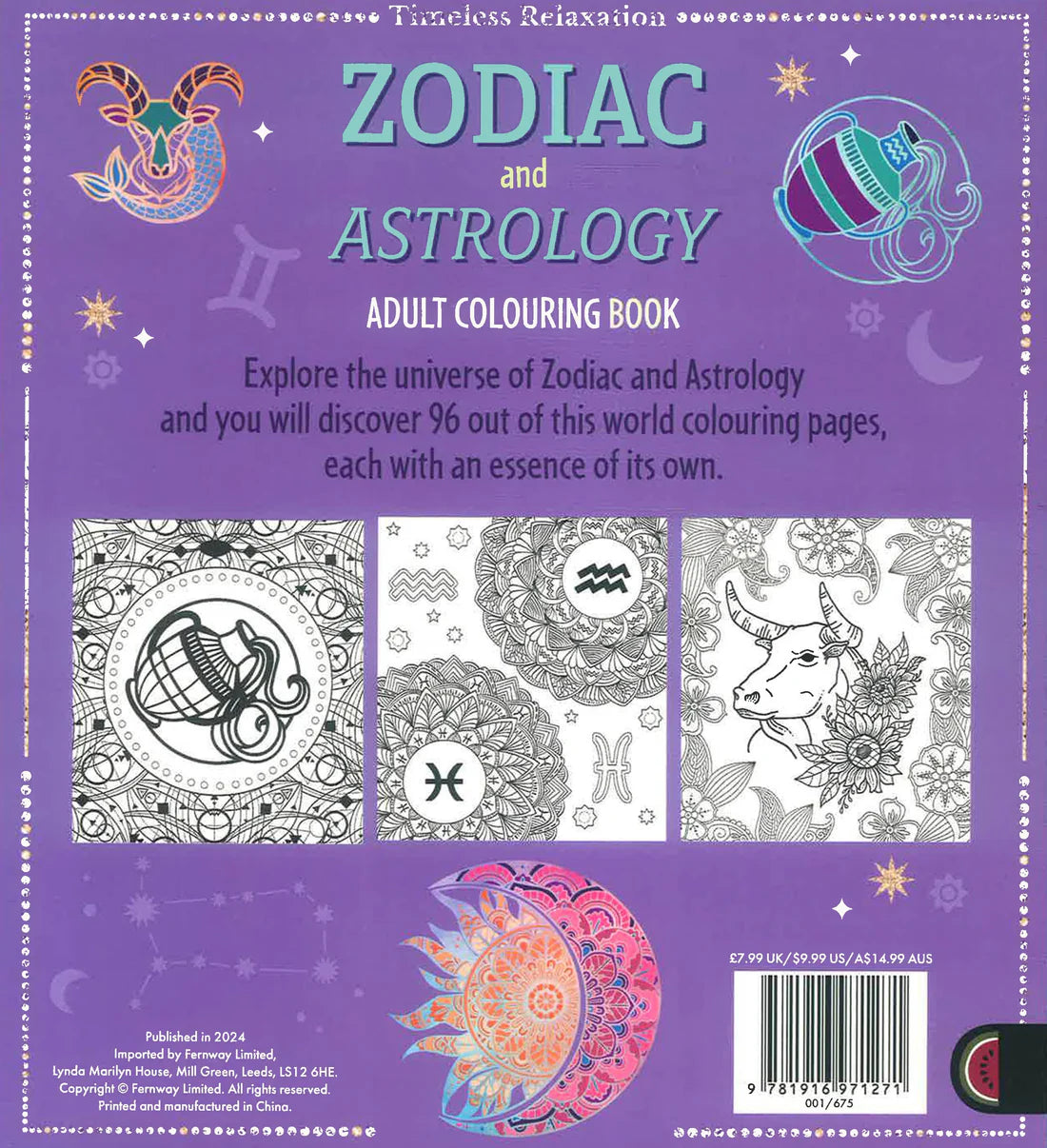 Adult Colouring Book - Zodiac & Astrology