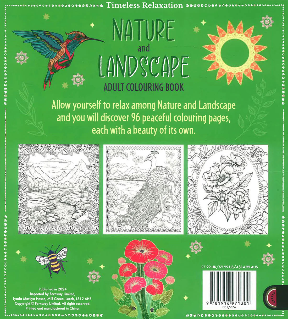 Adult Colouring Book - Nature & Landscape