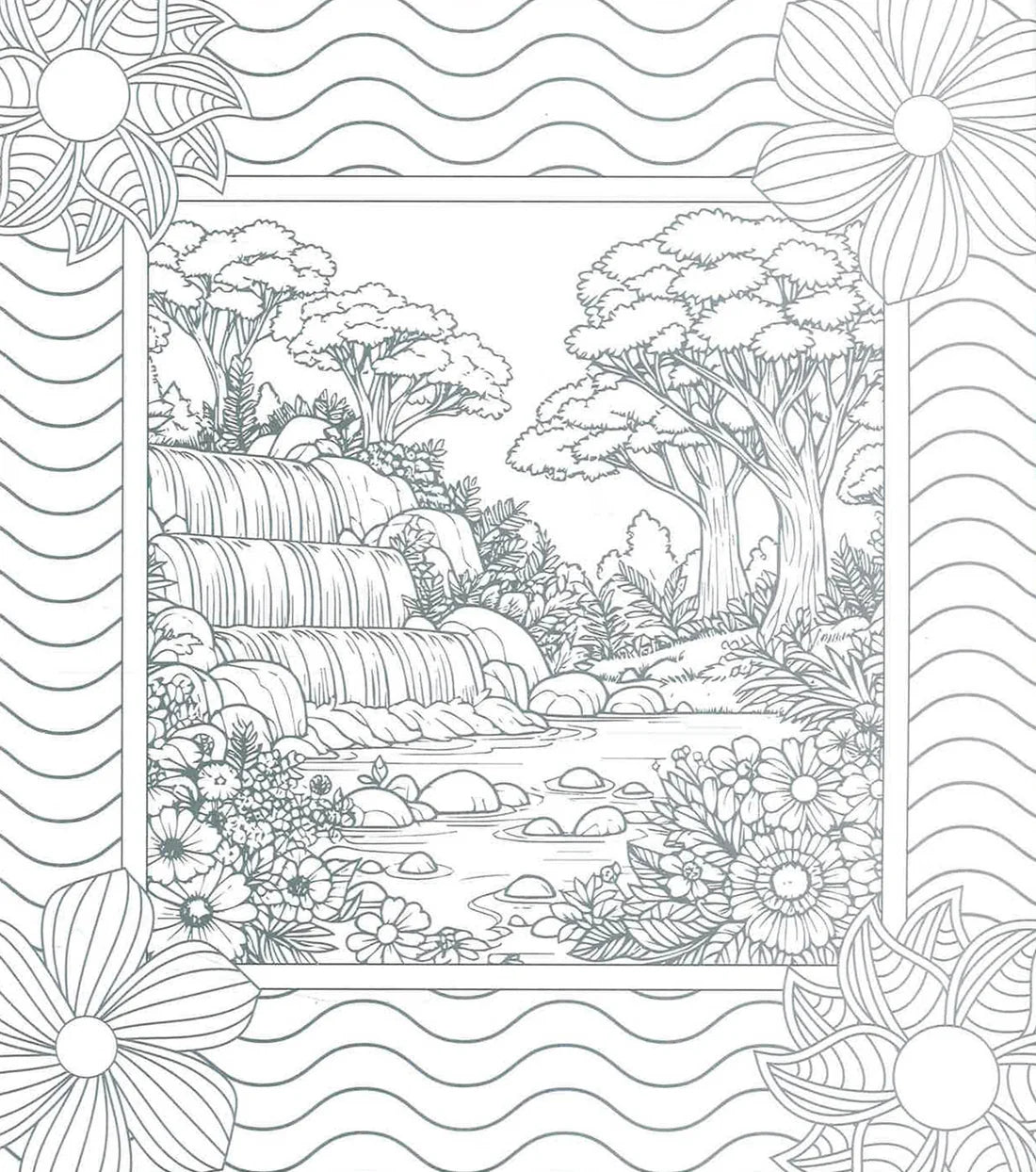 Adult Colouring Book - Nature & Landscape