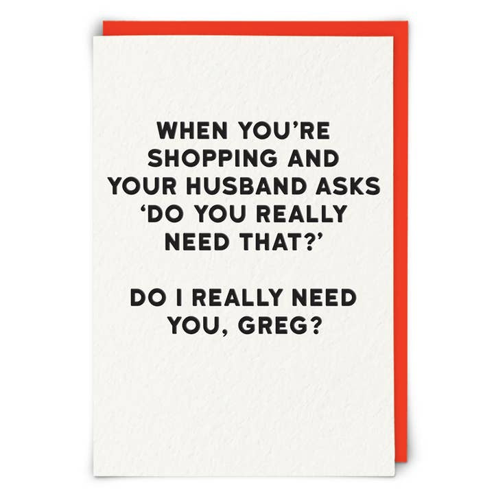 When You're Shopping Card