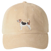 Embroidered Baseball Cap Corduroy - Beagle Dog