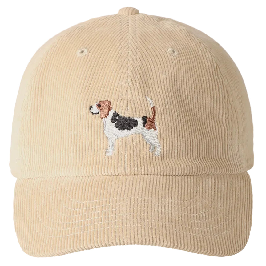 Embroidered Baseball Cap Corduroy - Beagle Dog