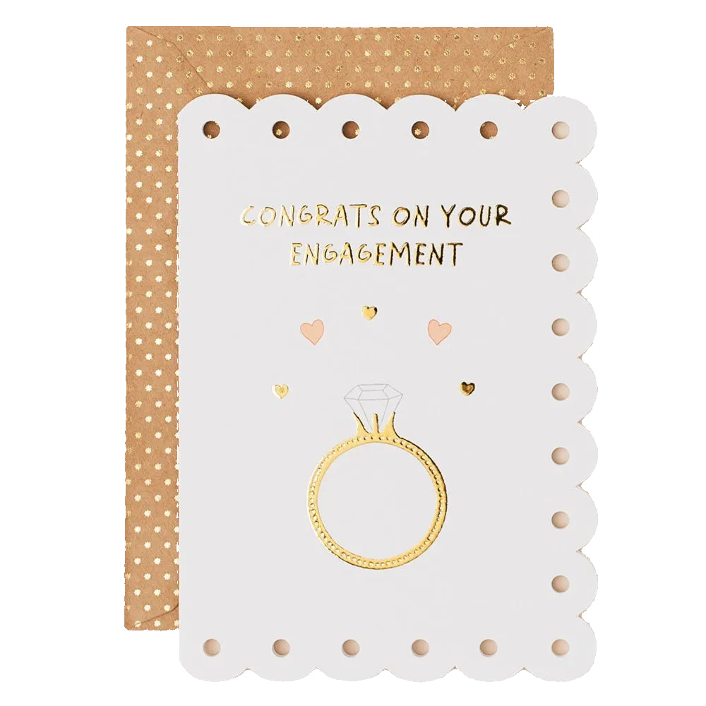 Engagement Broderie Card