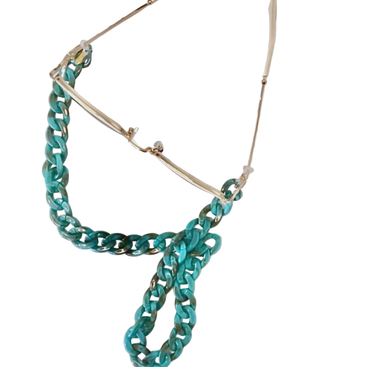 Glasses Chain Chunky - Tortoise Shell Turquoise