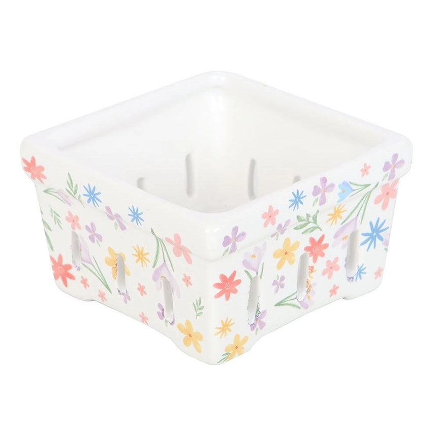 Ceramic Berry Basket - Spring Floral