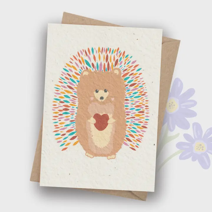 Plantable Card - Hedgehog Heart