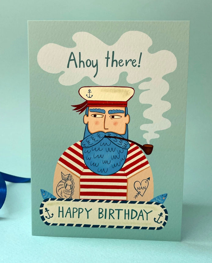 Ahoy There Old Sailor Card