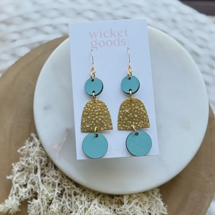 Lena Drop Earrings - Lake