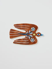 Capiz Shell Art Tile - Paloma - Brown Bird