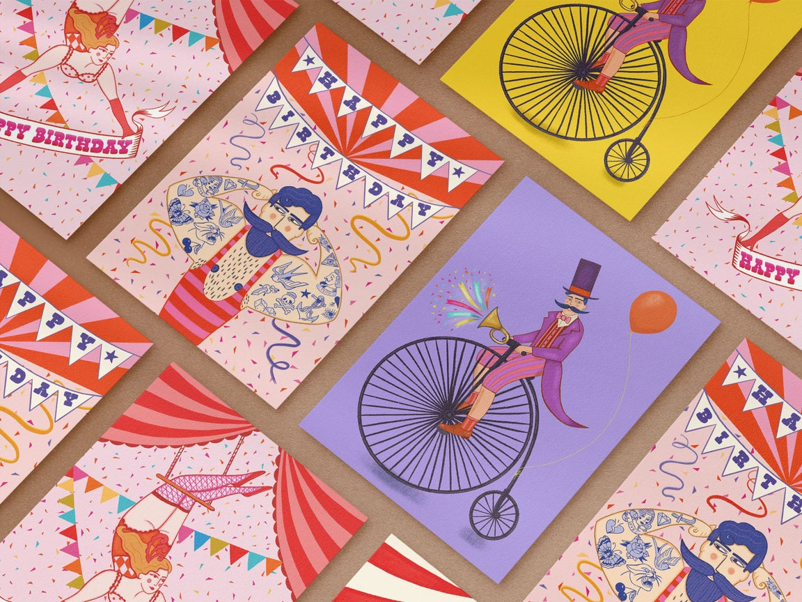 Circus Ringmaster Purple Card