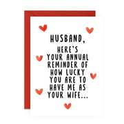 Husband Annual Reminder Card
