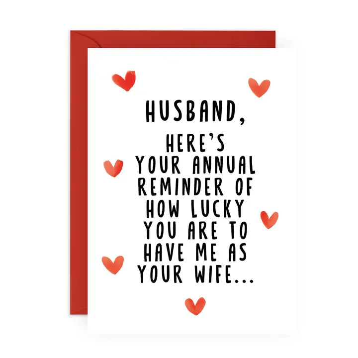 Husband Annual Reminder Card