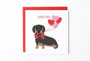 Love You Sausage Dog Card