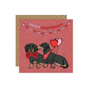 Happy Anniversary Dachshunds Card