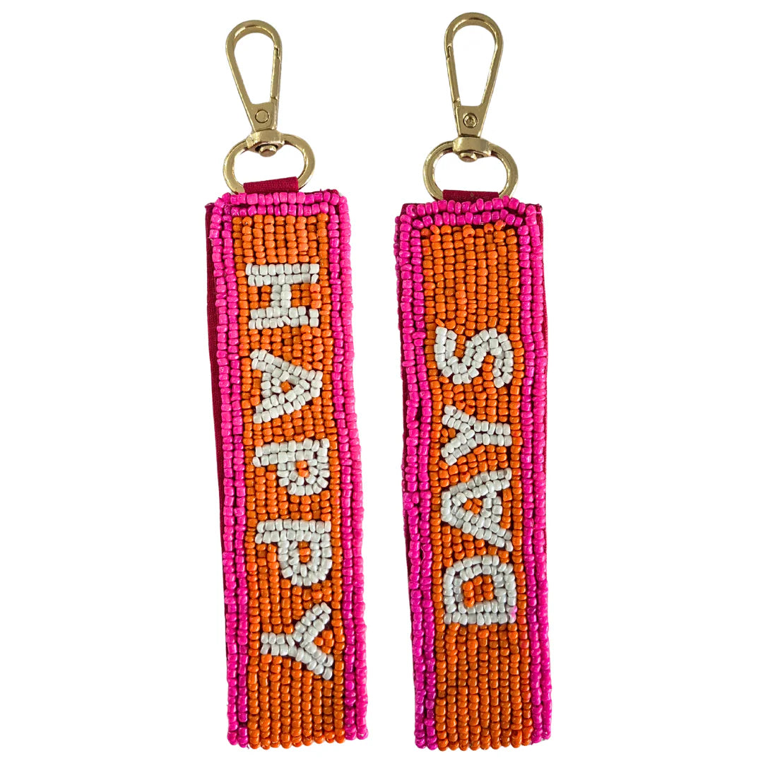 Beaded Keychain - Happy Days