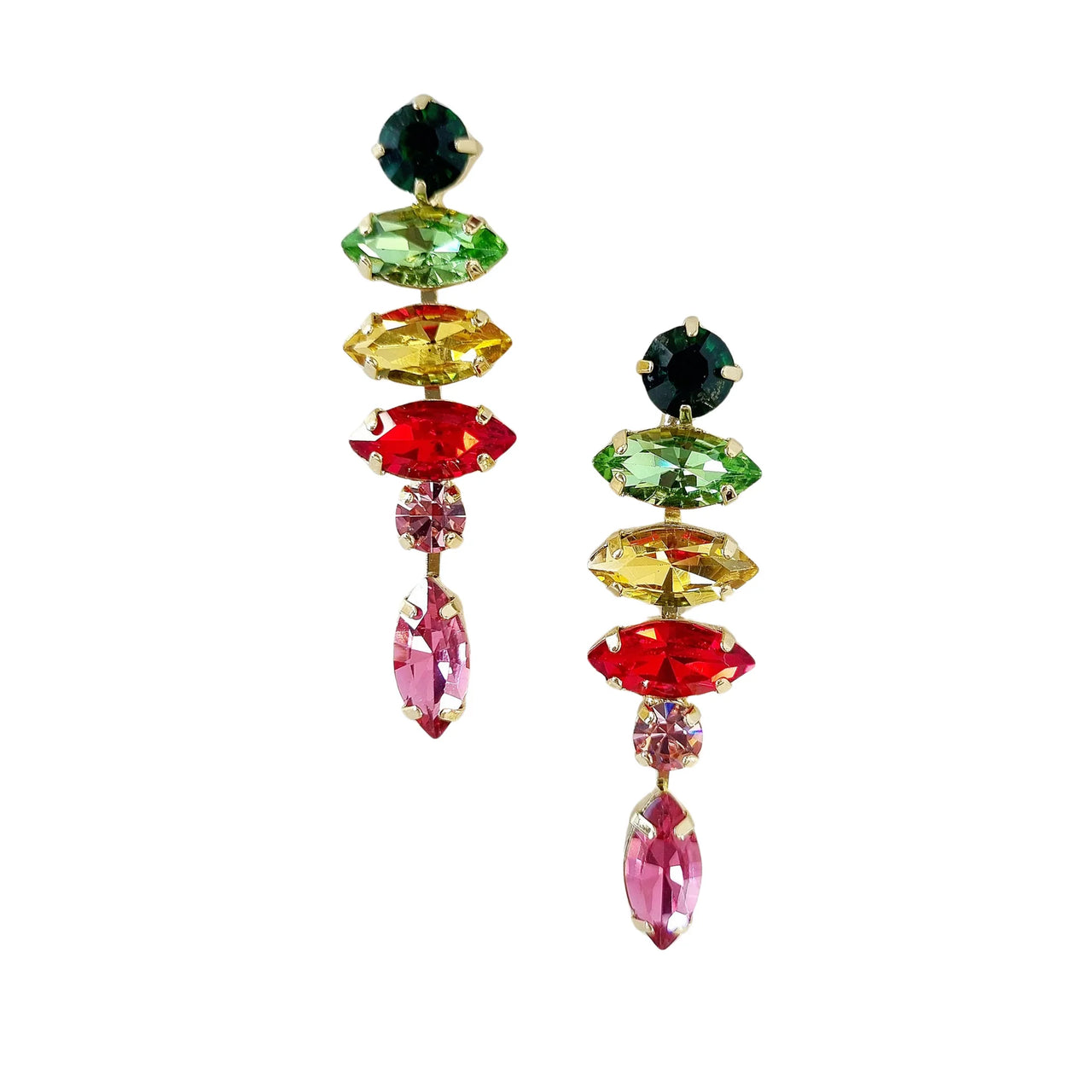 Lavish Cascading Gem Earrings