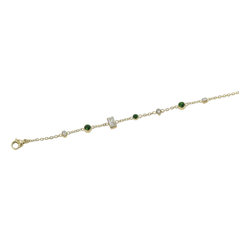 Bracelet Helena - Green Zirconium Oxide