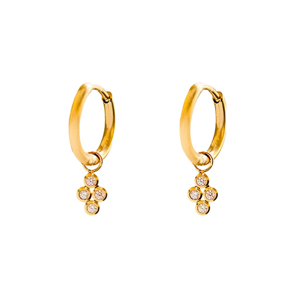 Earrings Bendis - White Zirconium Oxide