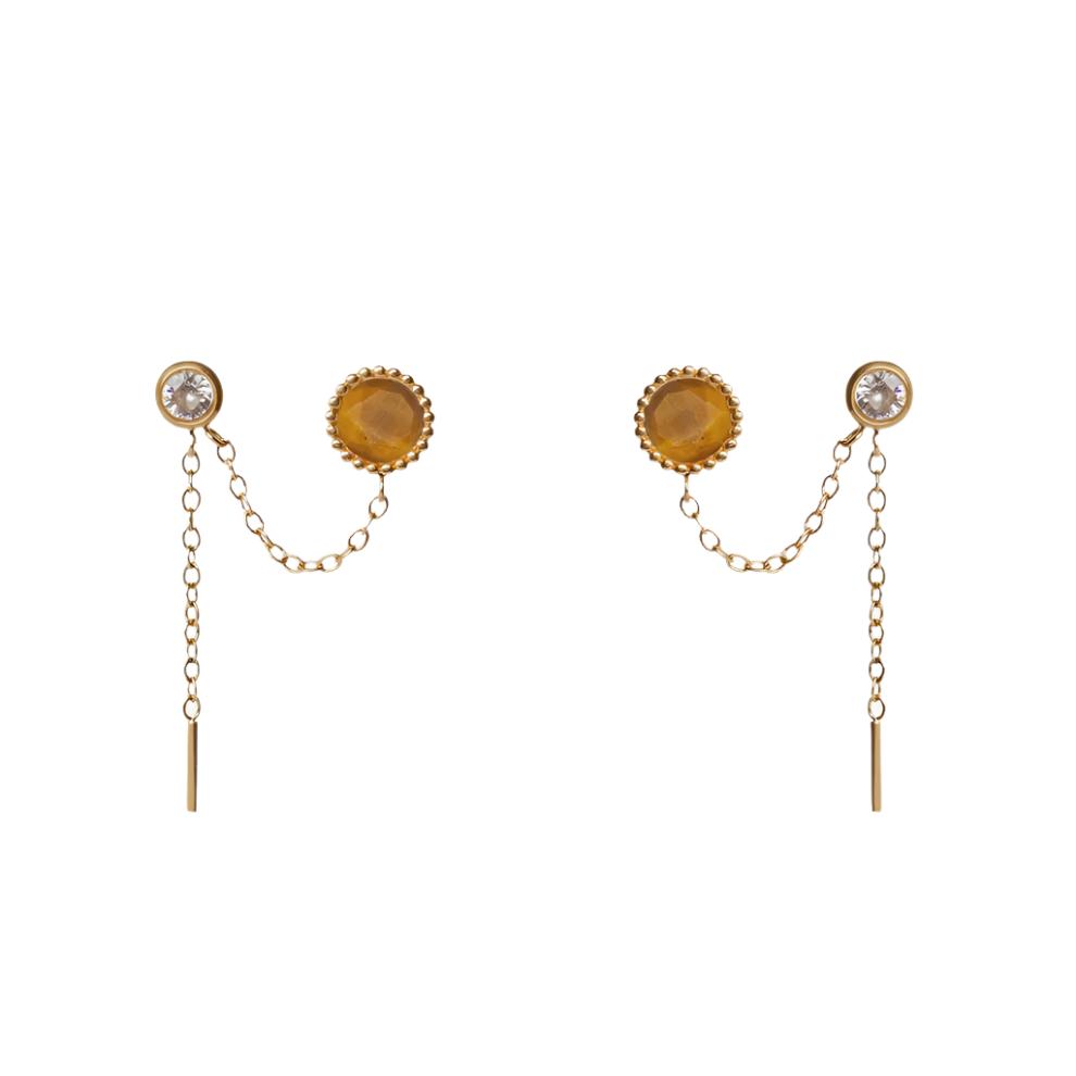 Earrings Chloris - Tiger Eye