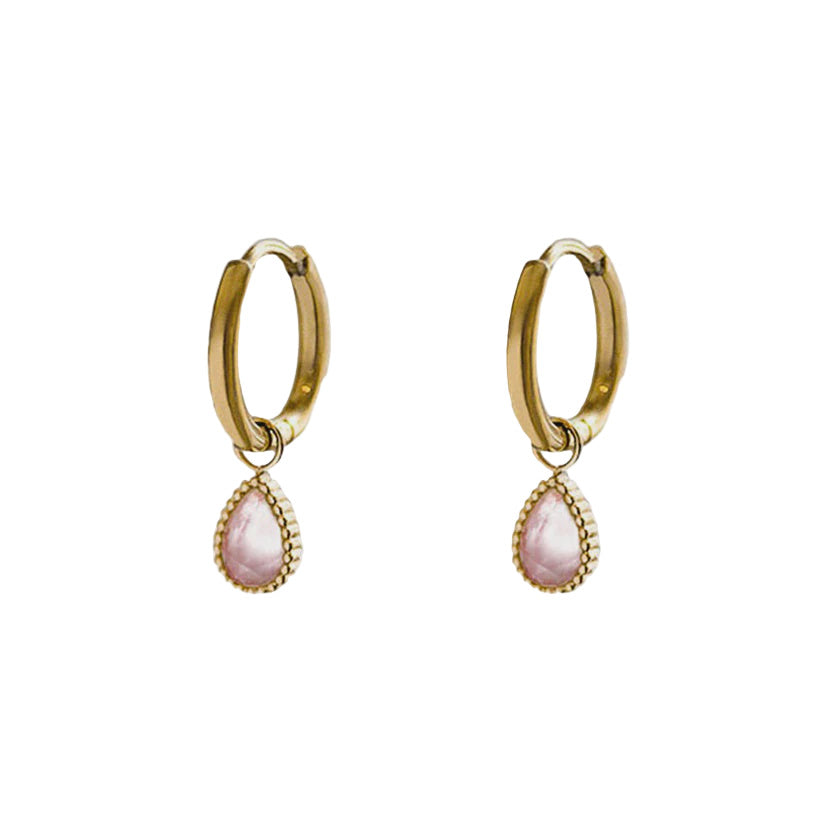 Earrings Helios - Watermelon Quartz