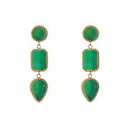 Earrings Persephone - Green Onyx