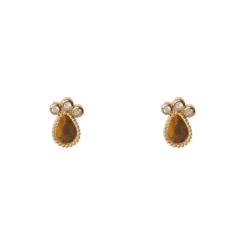 Earrings Venus - Tiger Eye
