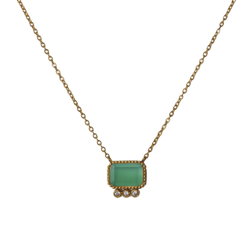 Necklace Thetis - Green Onyx