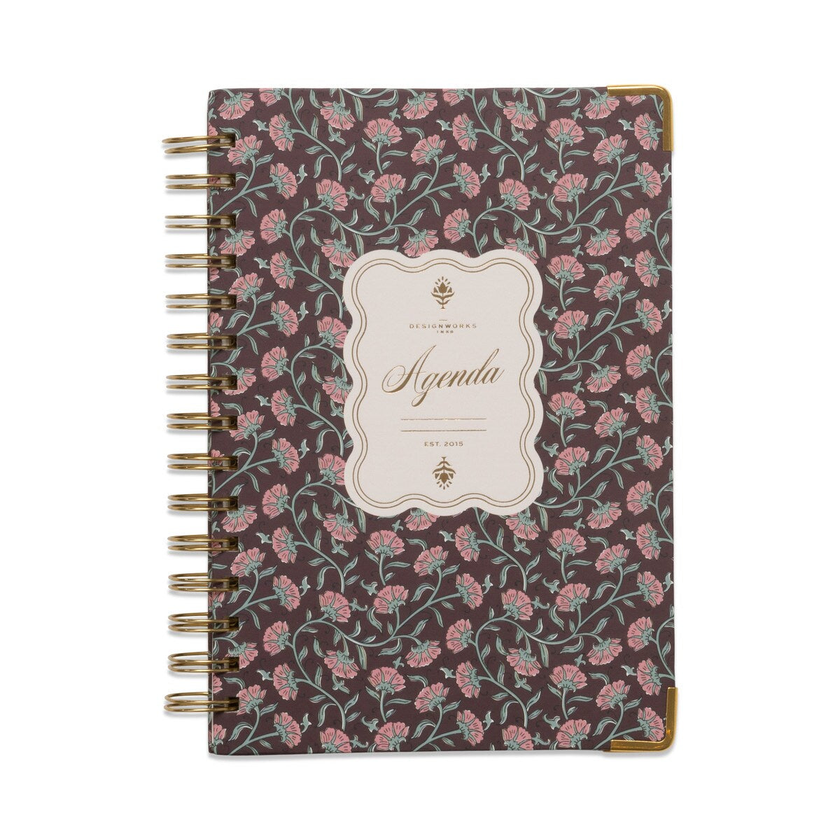 13 Month Perpetual Planner - Burgundy Vintage Floral