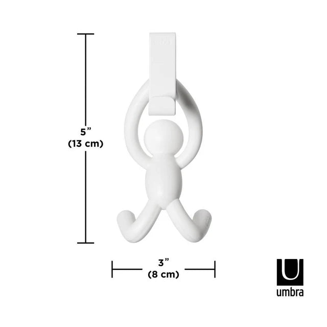 Buddy Over the Door Cabinet Hook (Set of 2) - White