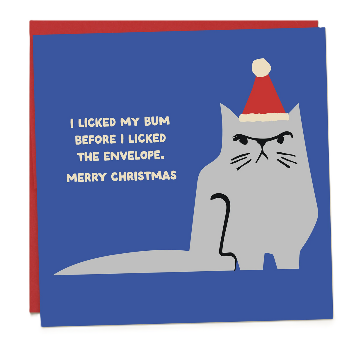 I Licked My Bum Christmas Card